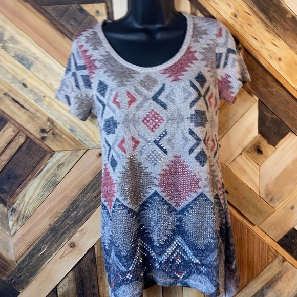 Vocal | Southwestern w/ Gem detail Tunic | S - Picture 3 of 9